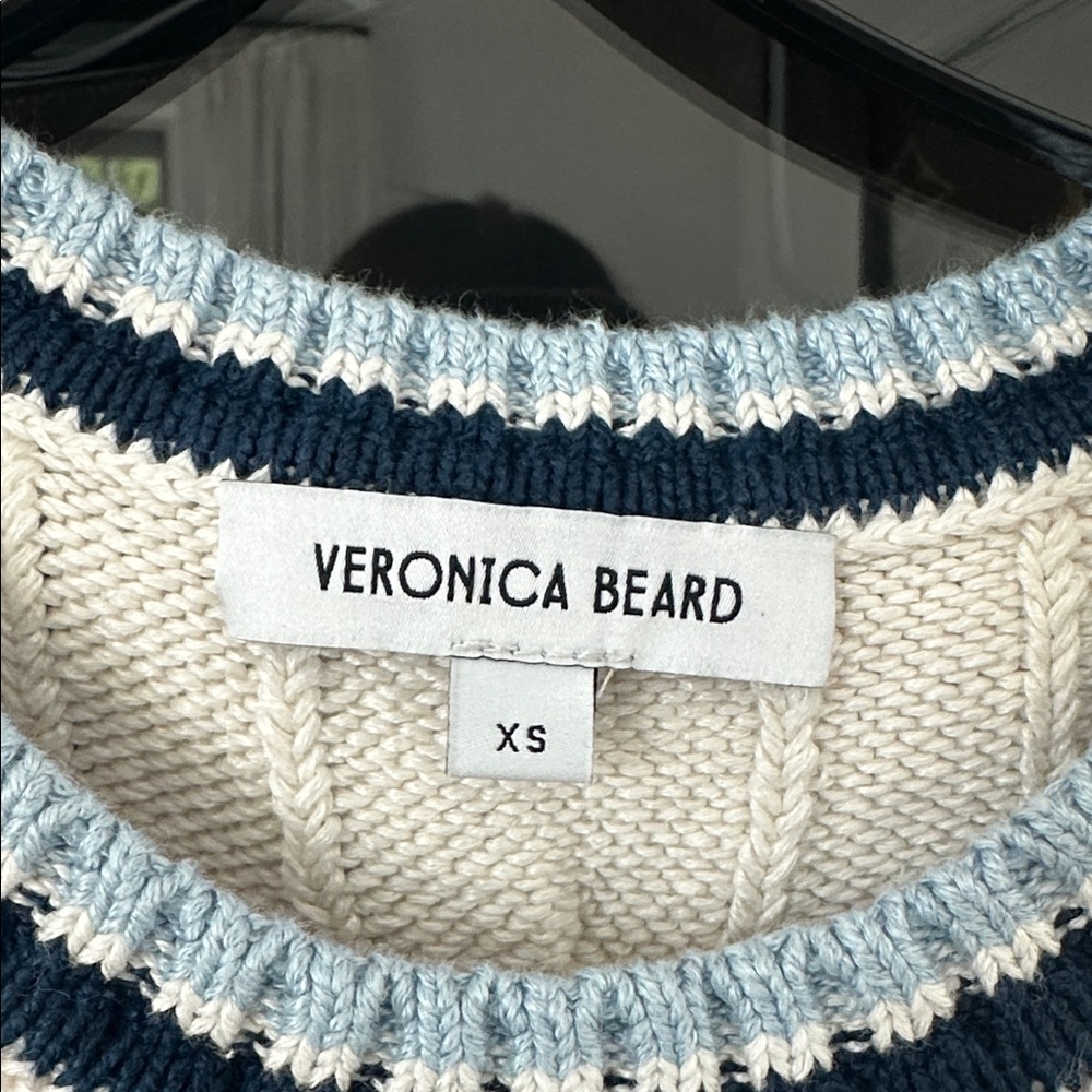 Veronica Beard Cable-Knit Tank Top with Contrast Trim - Picture 5 of 5